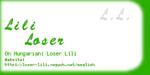lili loser business card